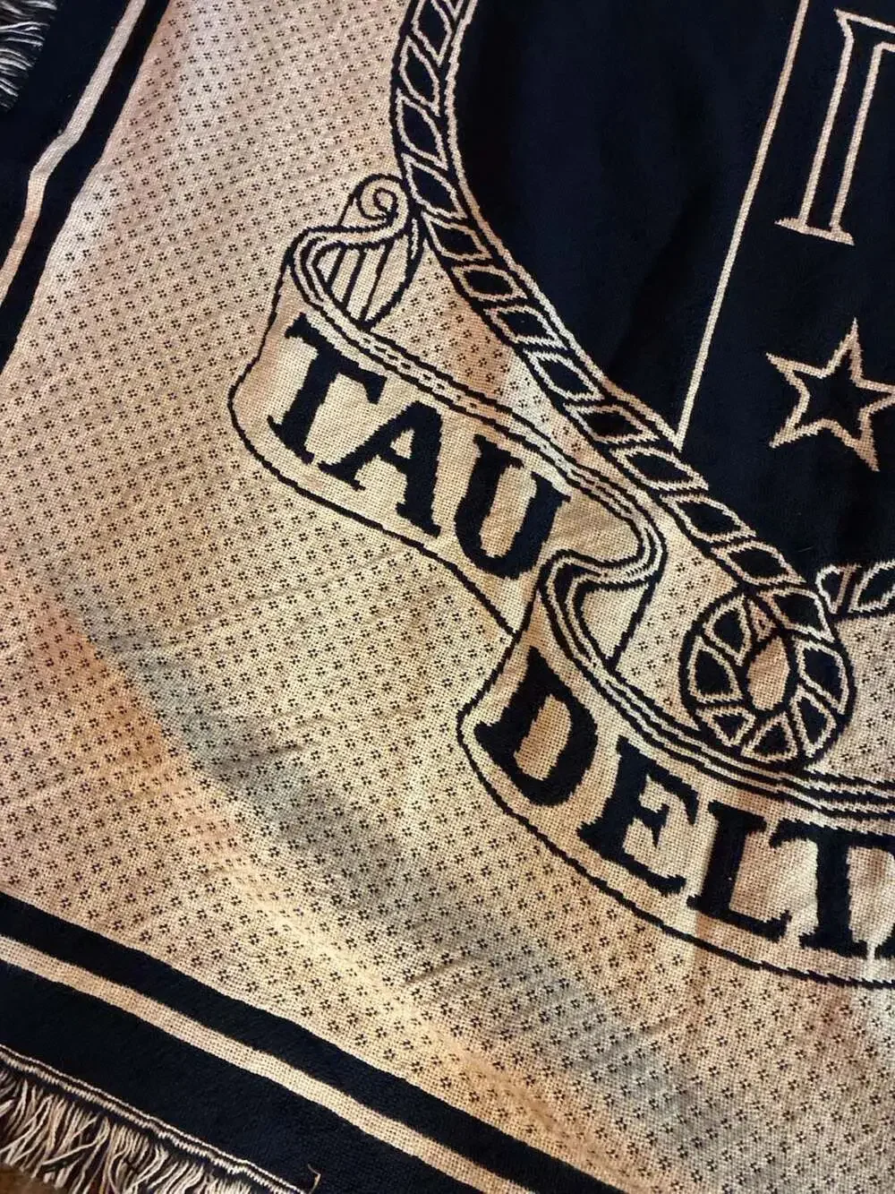 Pure Country Weavers Tau Delta Eta Greek Fraternity Woven Cotton Throw Blanket